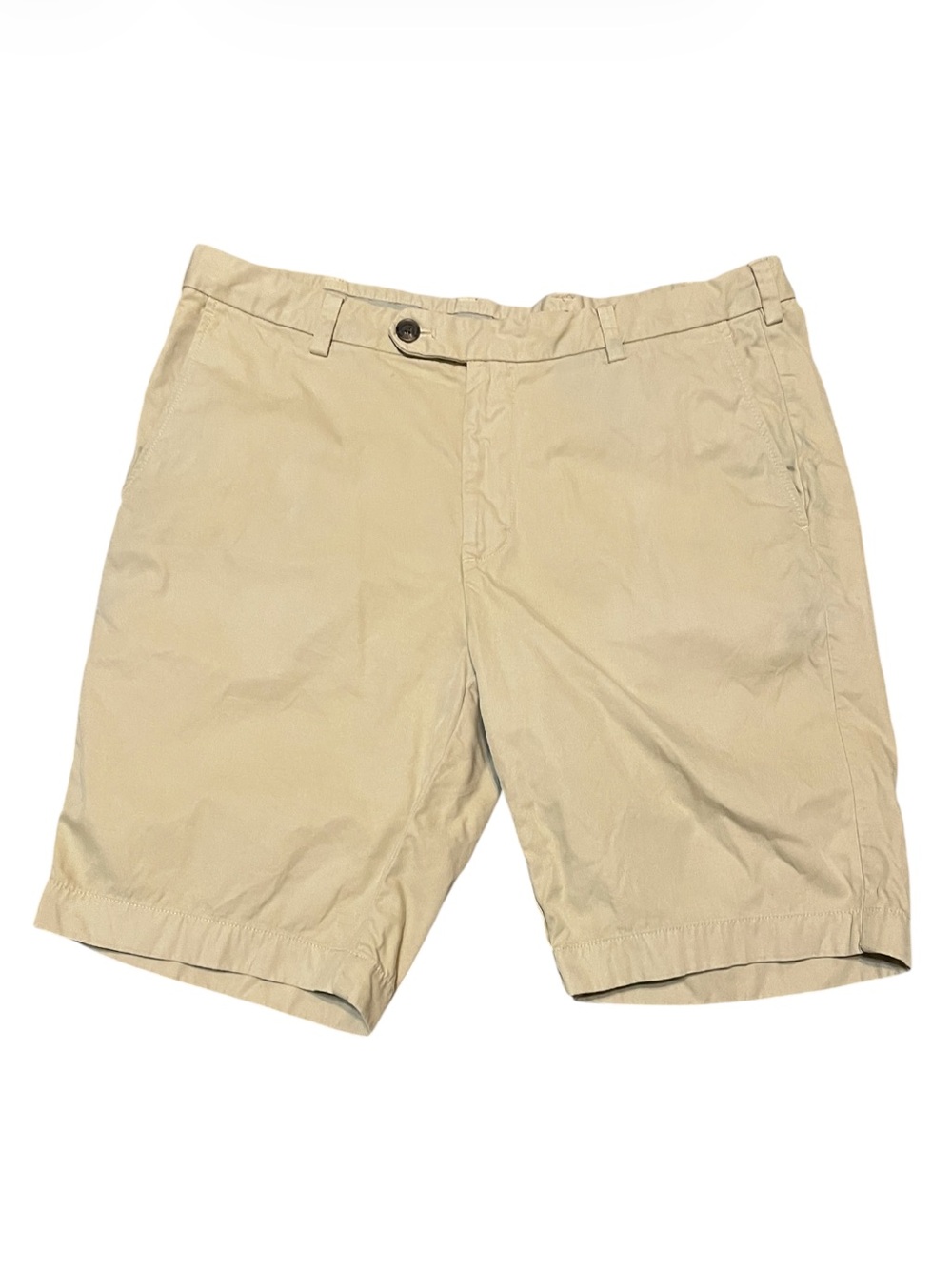 Men's Brooks Brothers Khaki Bermuda Shorts Classic Flat Front Cotton Chino 36